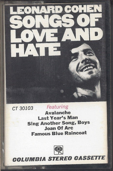 Leonard Cohen : Songs Of Love And Hate (Cass, Album)