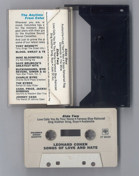 Leonard Cohen : Songs Of Love And Hate (Cass, Album)