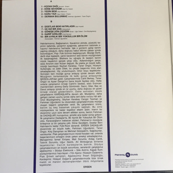 Ersen : Dünden Bugüne (LP, Album, RE, RM)