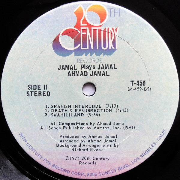 Ahmad Jamal : Jamal Plays Jamal (LP, Album, Pit)