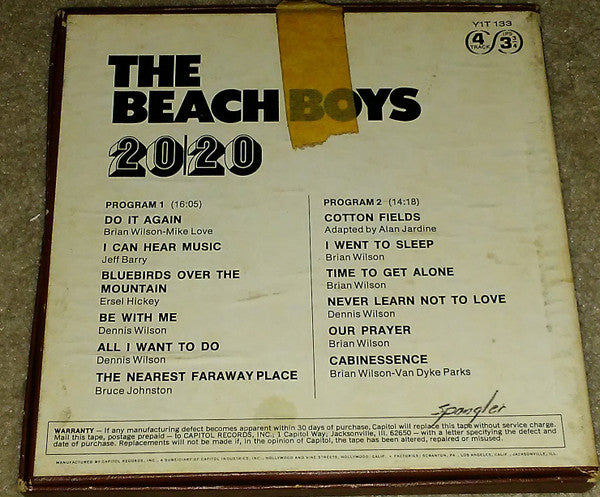 The Beach Boys : 20/20 (Reel, 4tr Stereo, 7" Reel, Album)