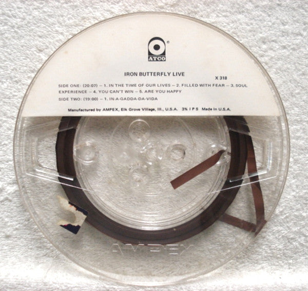 Iron Butterfly : Live (Reel, 4tr Stereo, 7" Reel, Album)