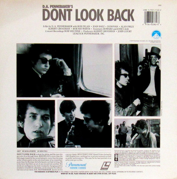 Bob Dylan : Dont Look Back (Laserdisc, 12")