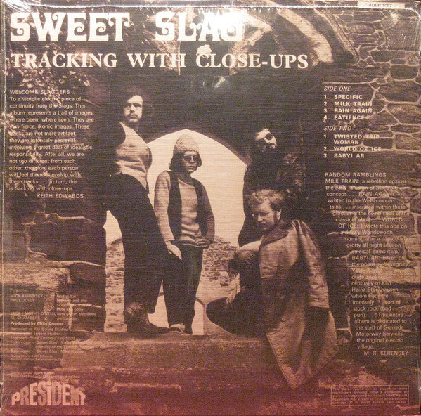Sweet Slag : Tracking With Close-Ups (LP, Album, Ltd, RE)