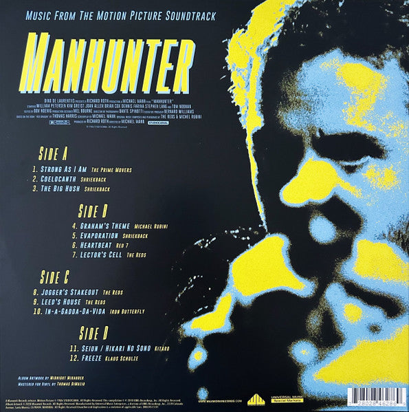 Various : Manhunter (Music From The Motion Picture Soundtrack) (2x12", Album, Comp, Dlx, RE, RM, Red)