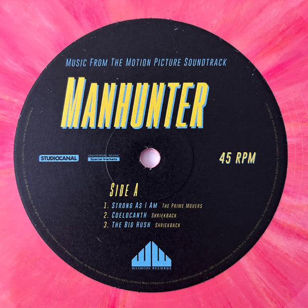 Various : Manhunter (Music From The Motion Picture Soundtrack) (2x12", Album, Comp, Dlx, RE, RM, Red)