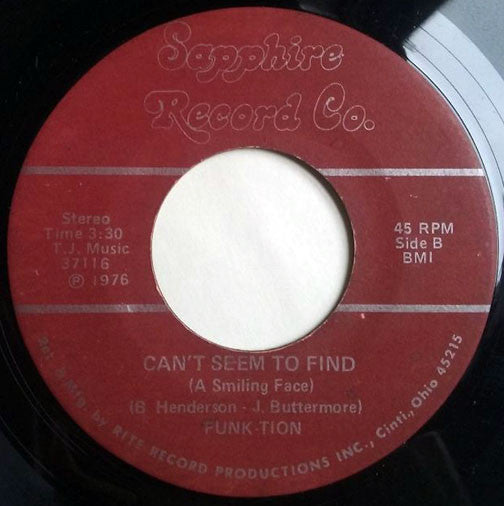 Funk-Tion : Funk-Tastic / Can't Seem To Find (A Smiling Face) (7", Single)