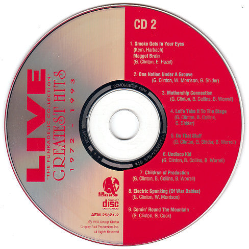 Parliament - Funkadelic, George Clinton & P-Funk All Stars : Live Greatest Hits 1972-1993 (4xCD, Comp, Ltd)