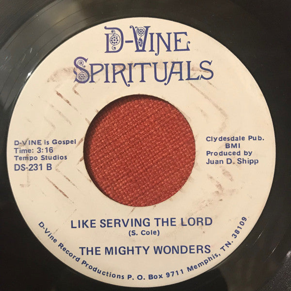 The Mighty Wonders : Jesus Is In Town / Like Serving The Lord (7", Single)