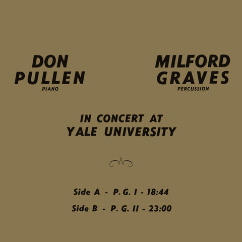Milford Graves / Don Pullen In Concert At Yale University LP [Superior Viaduct]