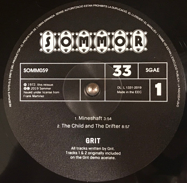 Grit (12) : Grit (LP, Album, RE, RM)