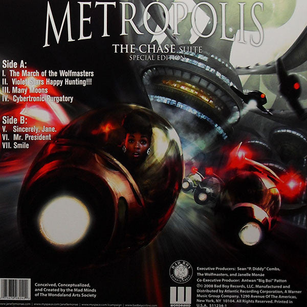 Janelle Monáe : Metropolis: The Chase Suite (12", EP, Ltd, Che + CD, EP, Bon + RE, S/Edition)