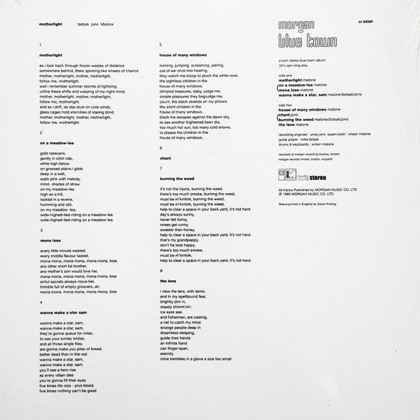 Bobak, Jons, Malone : Motherlight (LP, Album, Ltd, RE, Pea)