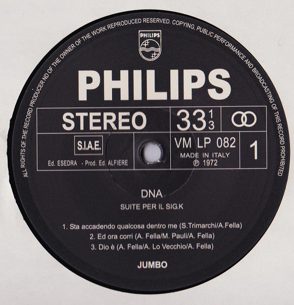 Jumbo (14) : DNA (LP, Album, RE, Gat)