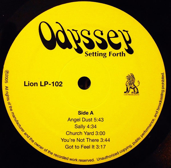 Odyssey (22) : Setting Forth (LP, Album, RE, Gat)