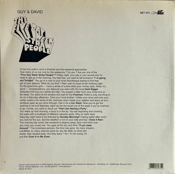 The Five Day Week Straw People : The Five Day Week Straw People (LP, Album, RE, Gat)
