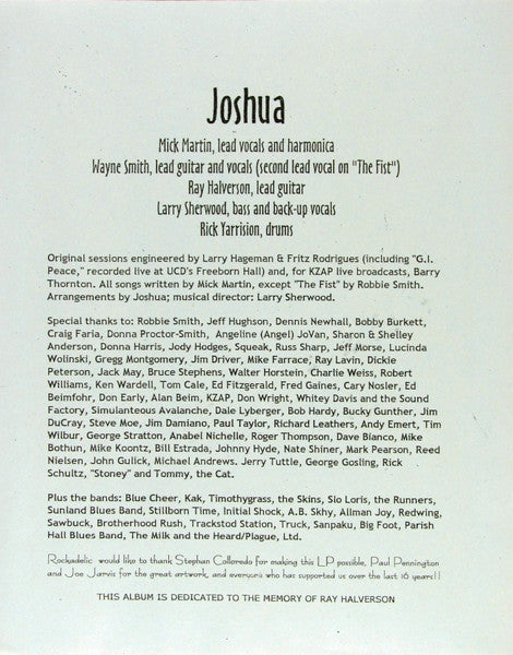 Joshua (31) : Opens Your Mind (LP, Album, Gat)