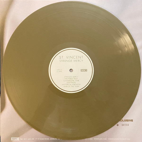 St. Vincent : Strange Mercy (LP, Album, Club, Ltd, Num, RE, Gol)
