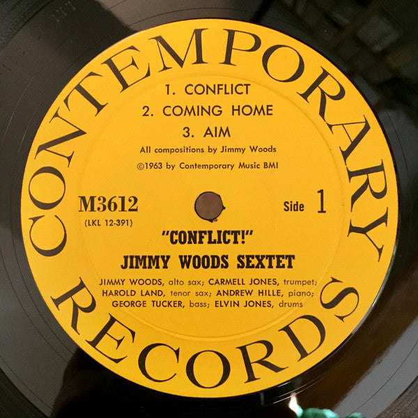 Jimmy Woods Sextet Featuring Elvin Jones : Conflict (LP, Album, Mono)