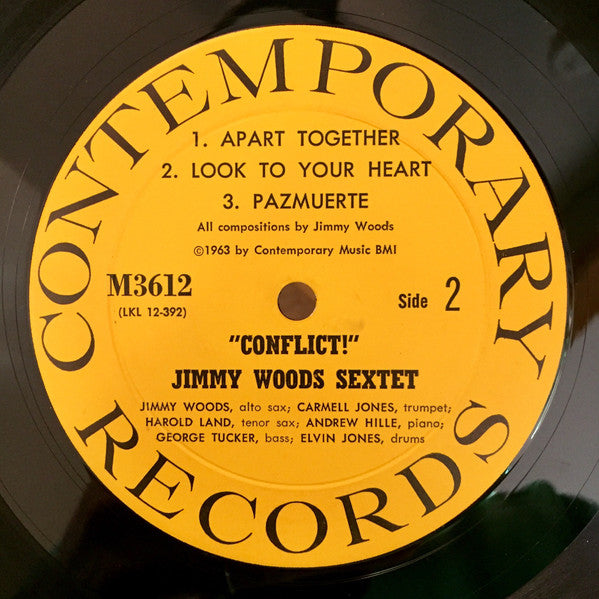 Jimmy Woods Sextet Featuring Elvin Jones : Conflict (LP, Album, Mono)