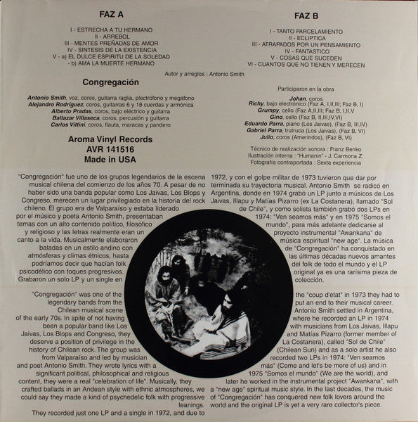 Congregacion : Congregacion Viene... (LP, Album, Mono, RE)