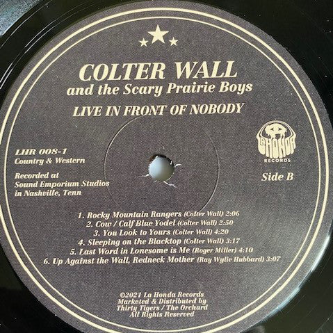 Colter Wall And The Scary Prairie Boys : Live In Front Of Nobody (LP, Album, Ltd)