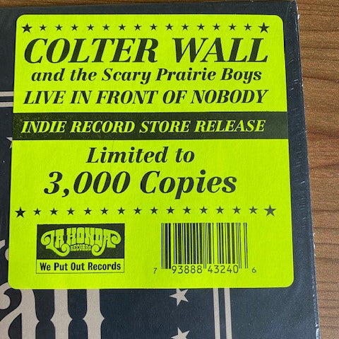 Colter Wall And The Scary Prairie Boys : Live In Front Of Nobody (LP, Album, Ltd)