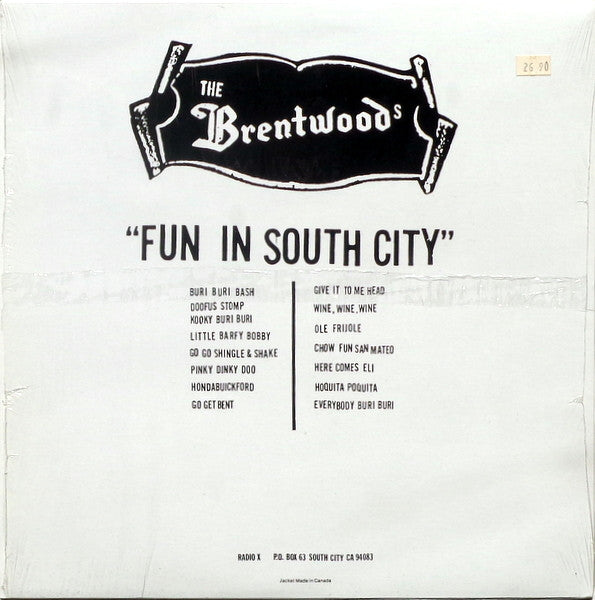 The Brentwoods : Fun In South City (LP, Album)