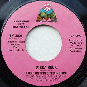 Reggie Griffin & Technofunk : Mirda Rock (7", Promo, Styrene)