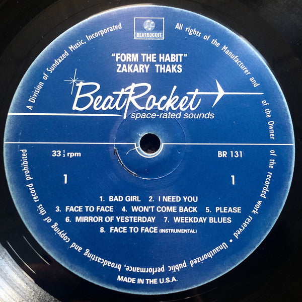 Zakary Thaks : Form The Habit (LP, Comp, Mono, 180)