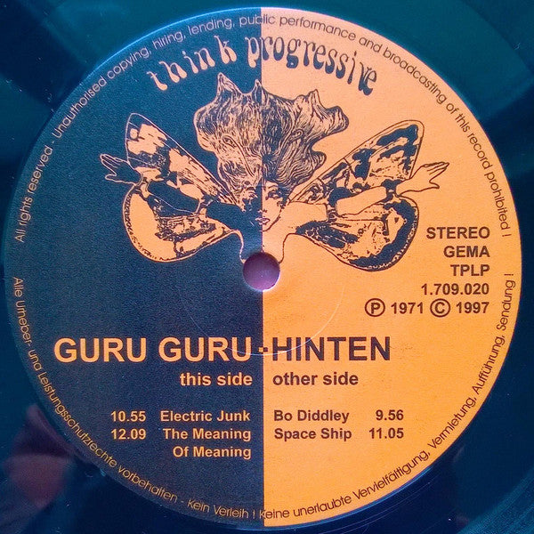 Guru Guru : Hinten (LP, Album, RE)