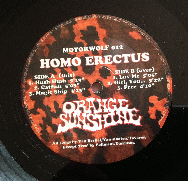 Orange Sunshine : Homo Erectus (LP, Album, Ltd, Num, 3D )