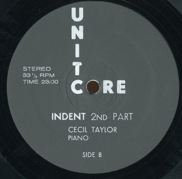 Cecil Taylor : Indent (LP, Album, RE)