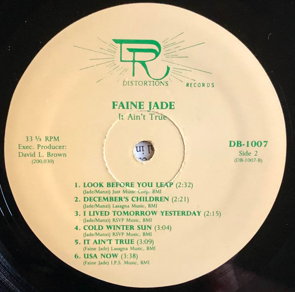 Faine Jade : It Ain't True (LP, Comp, Tan)