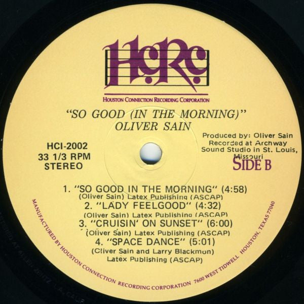Oliver Sain : So Good (In The Morning) (LP, Album)