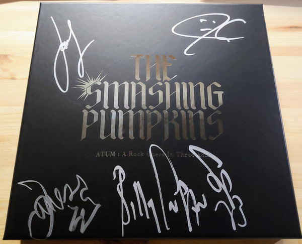 The Smashing Pumpkins : ATUM : A Rock Opera In Three Acts (4xLP, Album, Gre + 5x7", Single, Mono + Box, Ltd, )