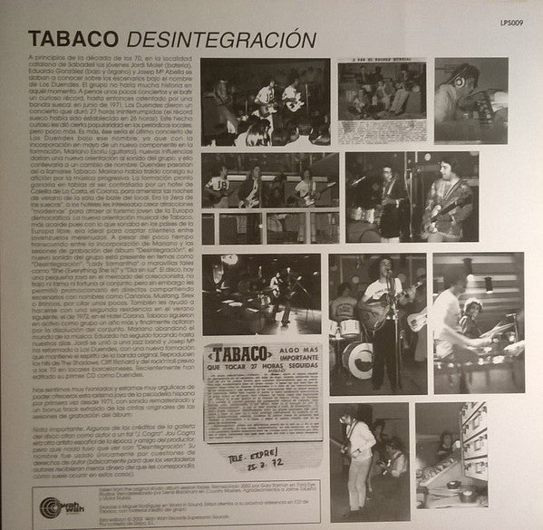 Tabaco (2) : Desintegracion (LP, Album, RE)
