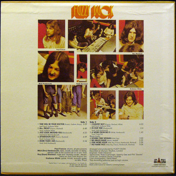 Fuzzy Duck : Fuzzy Duck (LP, Album, RE, 180)