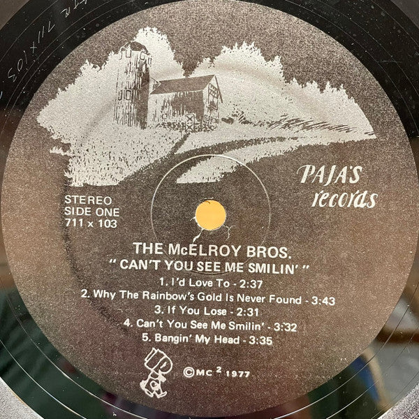The McElroy Bros. : Can't You See Me Smilin' (LP, Album)