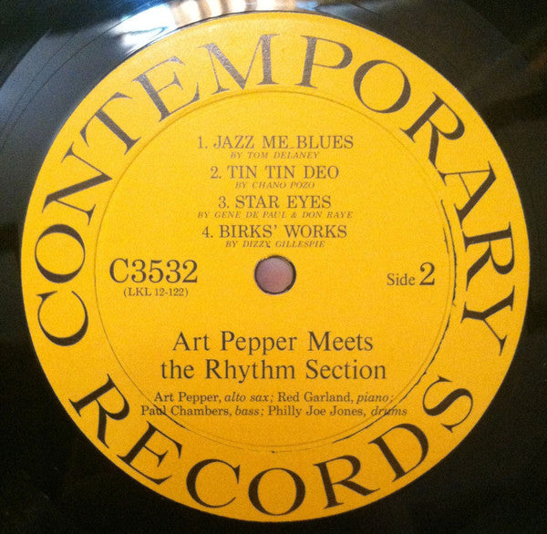 Art Pepper : Art Pepper Meets The Rhythm Section (LP, Album, Mono)