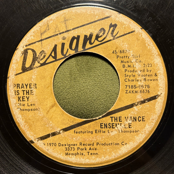 The Vance Ensemble : Prayer Is The Key / Any Way You Bless Me Lord (7")