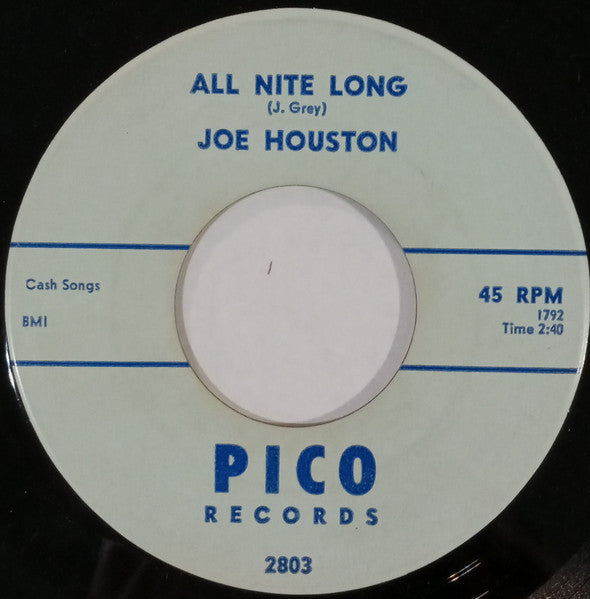 The Phantoms (39) / Joe Houston : Birdland / All Nite Long (7")