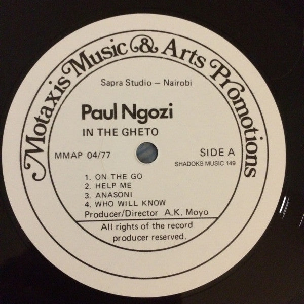 Paul Ngozi : The Ghetto (LP, Album, Ltd, Num, RE)