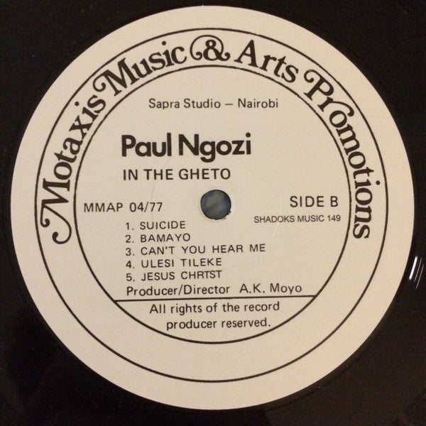 Paul Ngozi : The Ghetto (LP, Album, Ltd, Num, RE)