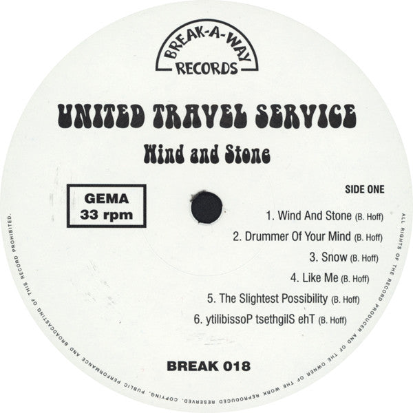 United Travel Service* : Wind And Stone (LP, Comp)