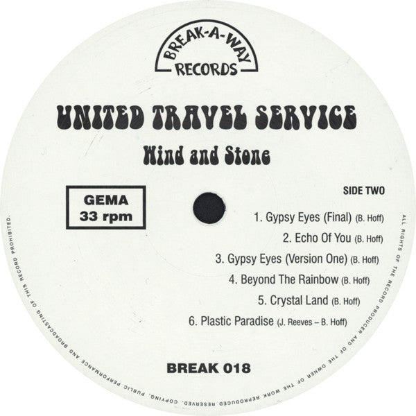 United Travel Service* : Wind And Stone (LP, Comp)