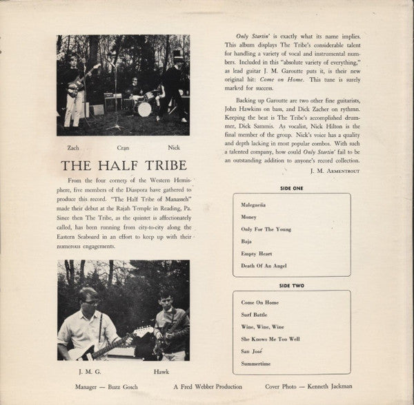 The Half Tribe : Only Startin' (LP, Album, RE, Unofficial)
