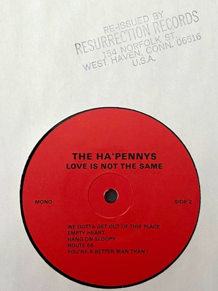 The Ha'Pennys : Love Is Not The Same (LP, Album, Mono, RE, Unofficial)