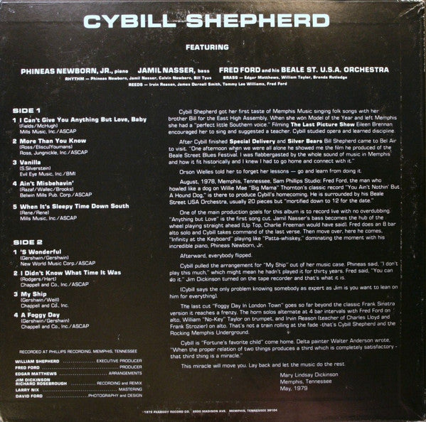 Cybill Shepherd : Vanilla (LP, Album)