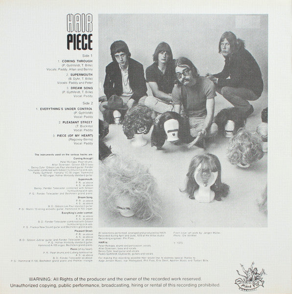 Hair (3) : Piece (LP, Album, RE, Tex)